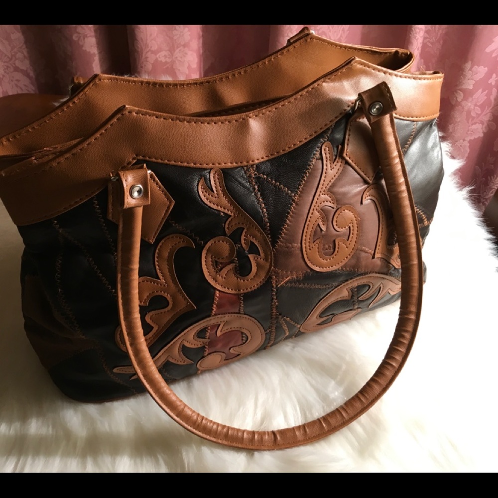 Winslow patchwork leather handbag